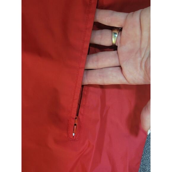 VTG 80s Woolrich Womens Teton Rain Jacket L Red Full Zip Hooded Lightweight EUC - Picture 11 of 12